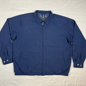 Vtg Nike Golf Mens Harrington Windbreaker Jacket 2XL Y2K Lined Navy Blue B4